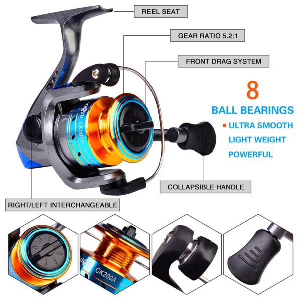 Casting Fishing Reel And Rod Package Combined Carbon Fiber - Image 3