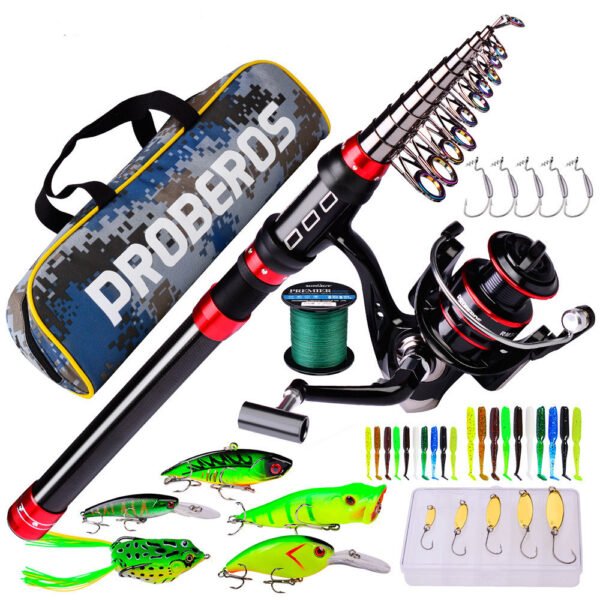 Long Cast Rod Fishing Reel Line Bag Bait Combination Set - Image 4