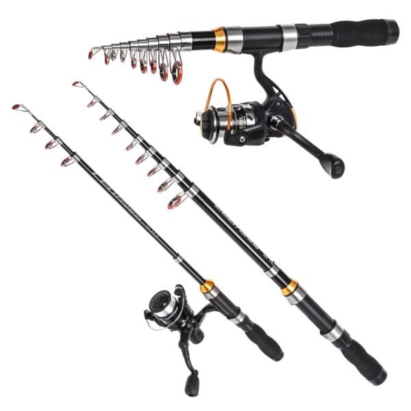 Black Ultra Short Mini Sea Fishing Rod - Image 7