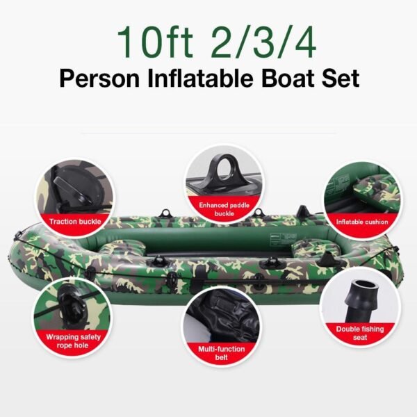 Inflatable Fishing Boat Thickened Kayak Carrying Inflatable Boat Can Be Folded To Carry - Image 2