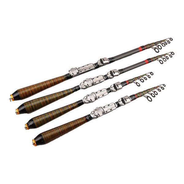 Telescopic Rock Fishing Rod Spinning Fly Carp Feeder Carbon Fiber Pesca Mini Travel Rod Reel Seat - Image 2