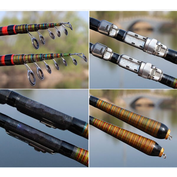 Telescopic Rock Fishing Rod Spinning Fly Carp Feeder Carbon Fiber Pesca Mini Travel Rod Reel Seat - Image 7