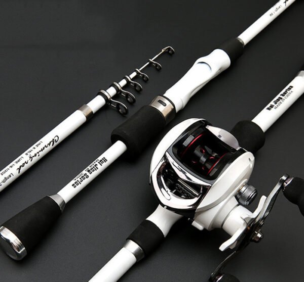 Short Super Hard Rock Fishing Rod Fishing Portable - Image 3