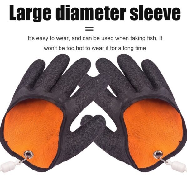 Fishing Gloves Anti-Slip Protect Hand From Puncture Scrapes Fisherman Professional Catch Fish Latex Hunting Gloves Left Right - Image 5