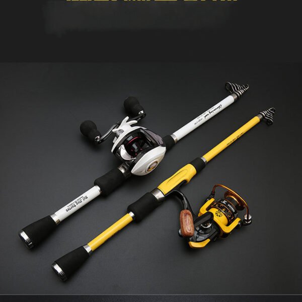 Short Super Hard Rock Fishing Rod Fishing Portable - Image 2