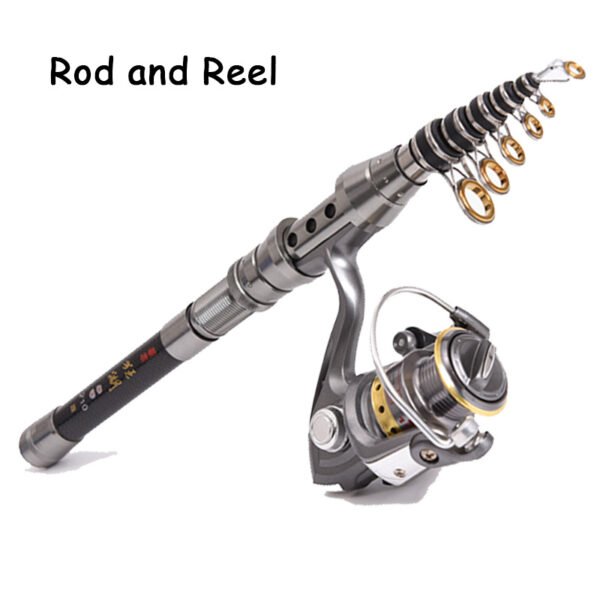 Carbon Ultra-short Mini Sea Fishing Rod Throwing Rod Retractable Handle - Image 4